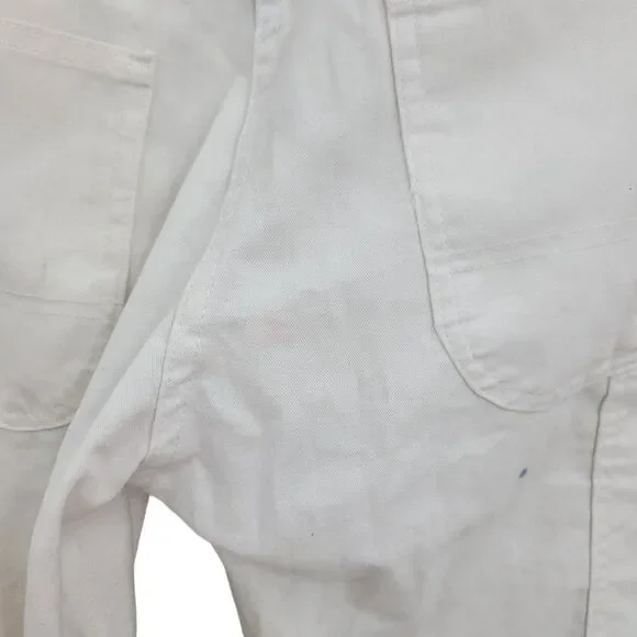 Unisex‎ Upcycled White Painters Pants 34x30 Multicolor Party Graffiti Streetwear